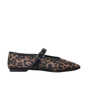 Steve Madden Dreaming Flats in Leopard Mesh Brown 6.5 With Box Womens Ballet